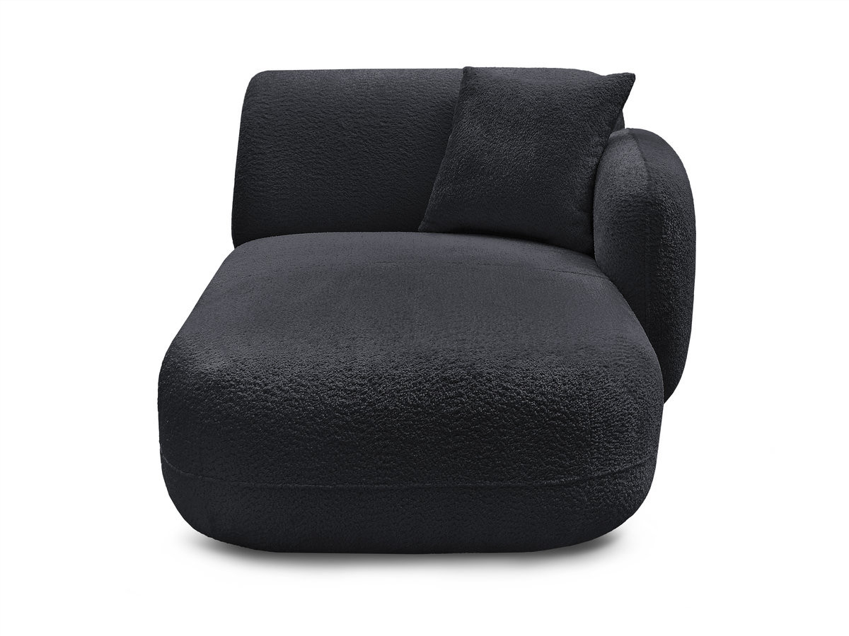 Méridienne avec accoudoir pour canapé modulable ANDA tissu chenille