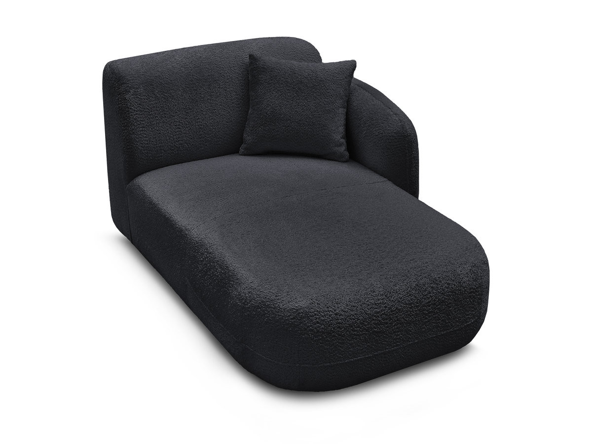 Méridienne avec accoudoir pour canapé modulable ANDA tissu chenille