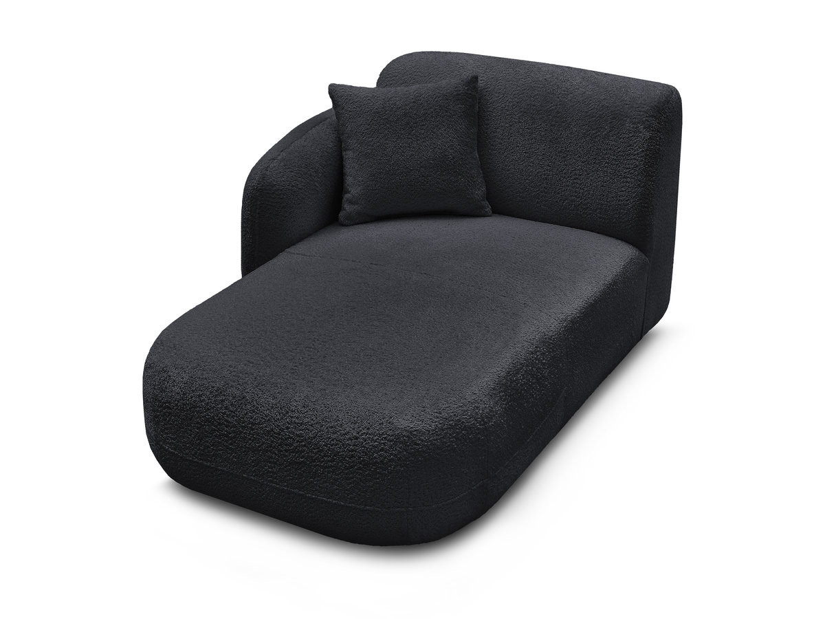 Méridienne avec accoudoir pour canapé modulable ANDA tissu chenille