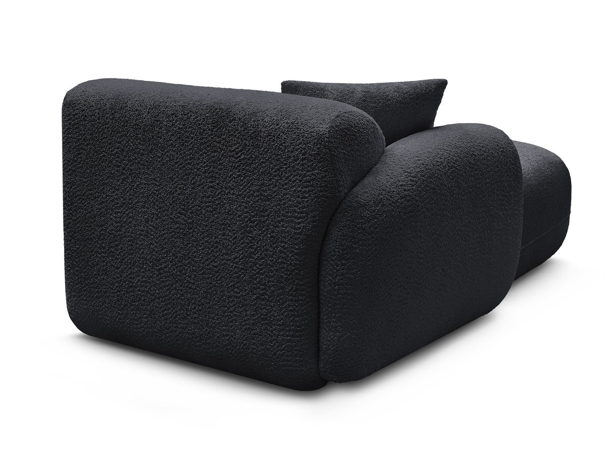 Méridienne avec accoudoir pour canapé modulable ANDA tissu chenille