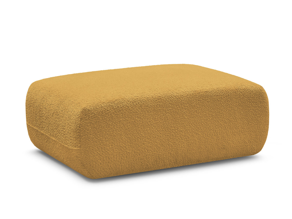 pouf anda tissu chenille gekleurd jaune