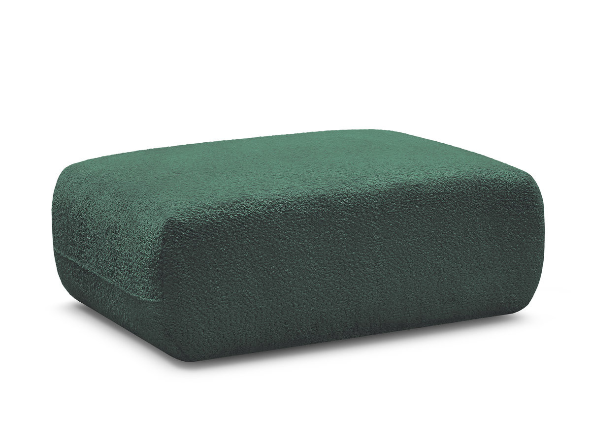 pouf anda tissu chenille gekleurd vert foncé
