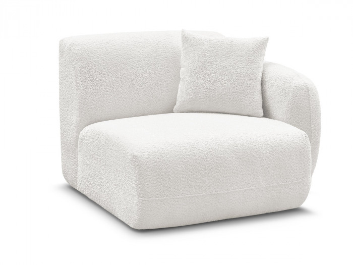 Chauffeuse 1 place avec accoudoir pour canapé modulable ANDA tissu chenille