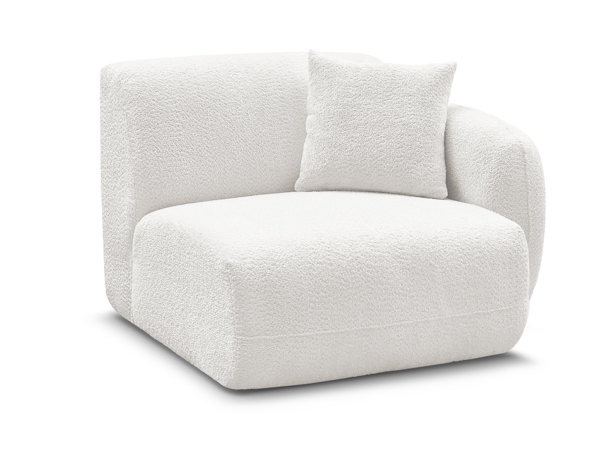 Chauffeuse 1 place avec accoudoir pour canapé modulable ANDA tissu chenille