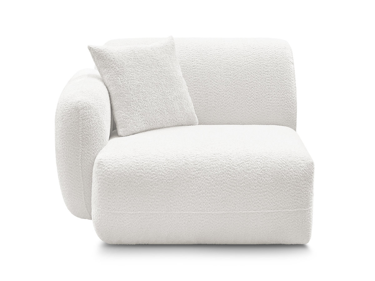 Chauffeuse 1 place avec accoudoir pour canapé modulable ANDA tissu chenille