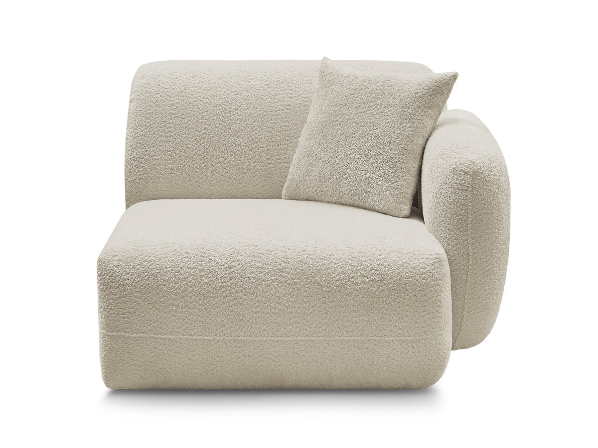 Chauffeuse 1 place avec accoudoir pour canapé modulable ANDA tissu chenille