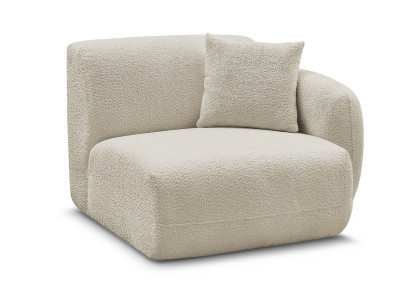 Chauffeuse 1 place avec accoudoir pour canapé modulable ANDA tissu chenille