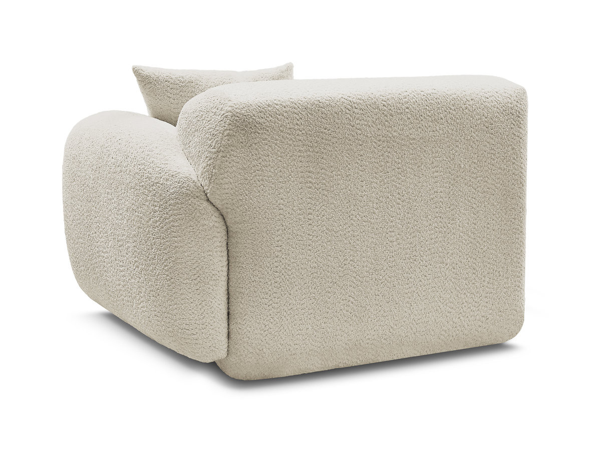 Chauffeuse 1 place avec accoudoir pour canapé modulable ANDA tissu chenille