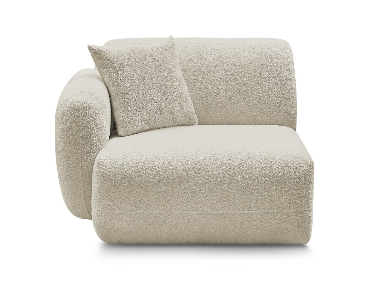 Chauffeuse 1 place avec accoudoir pour canapé modulable ANDA tissu chenille