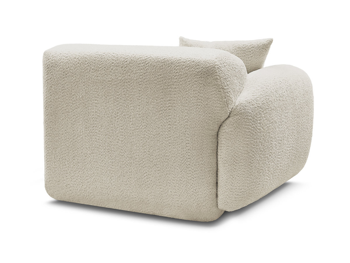 Chauffeuse 1 place avec accoudoir pour canapé modulable ANDA tissu chenille