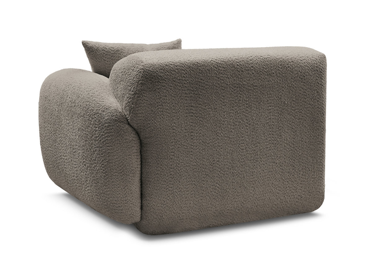 Chauffeuse 1 place avec accoudoir pour canapé modulable ANDA tissu chenille