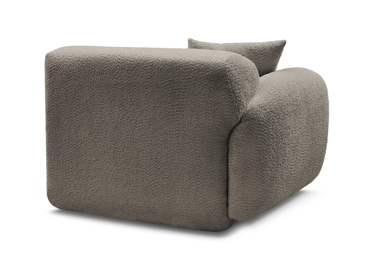 Chauffeuse 1 place avec accoudoir pour canapé modulable ANDA tissu chenille