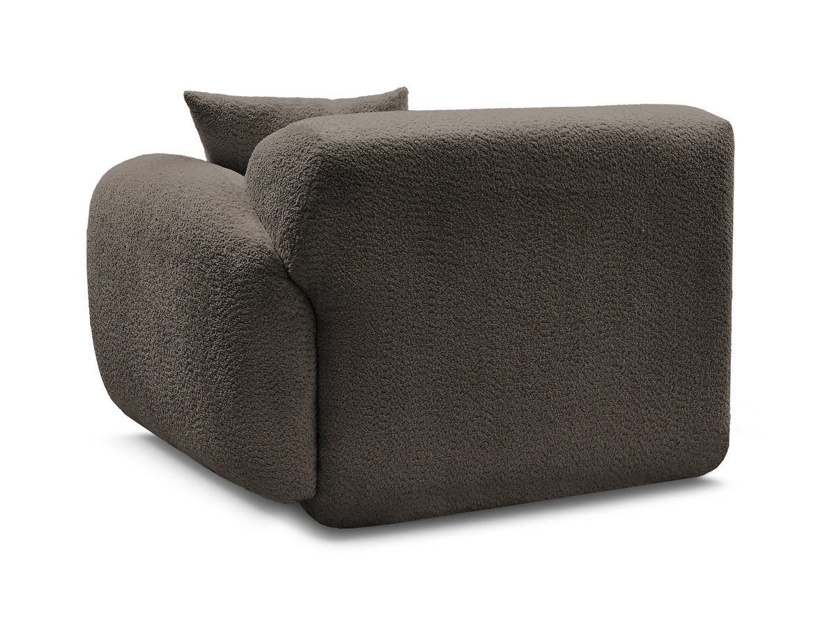 Chauffeuse 1 place avec accoudoir pour canapé modulable ANDA tissu chenille