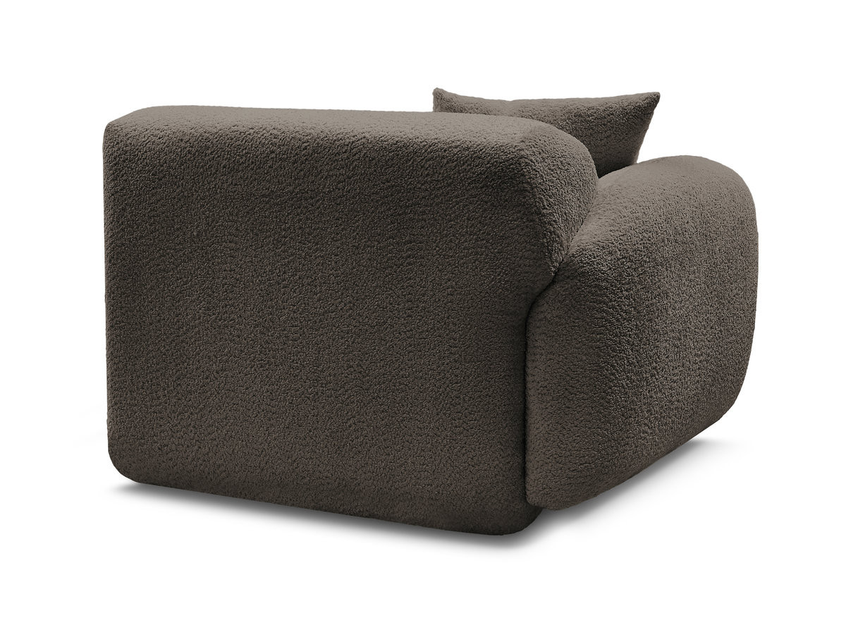 Chauffeuse 1 place avec accoudoir pour canapé modulable ANDA tissu chenille