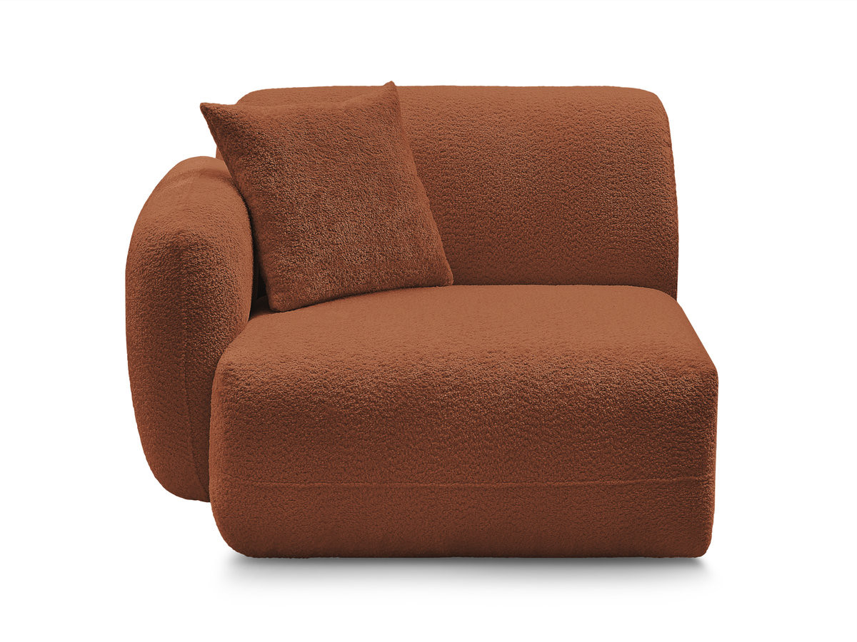 Chauffeuse 1 place avec accoudoir pour canapé modulable ANDA tissu chenille