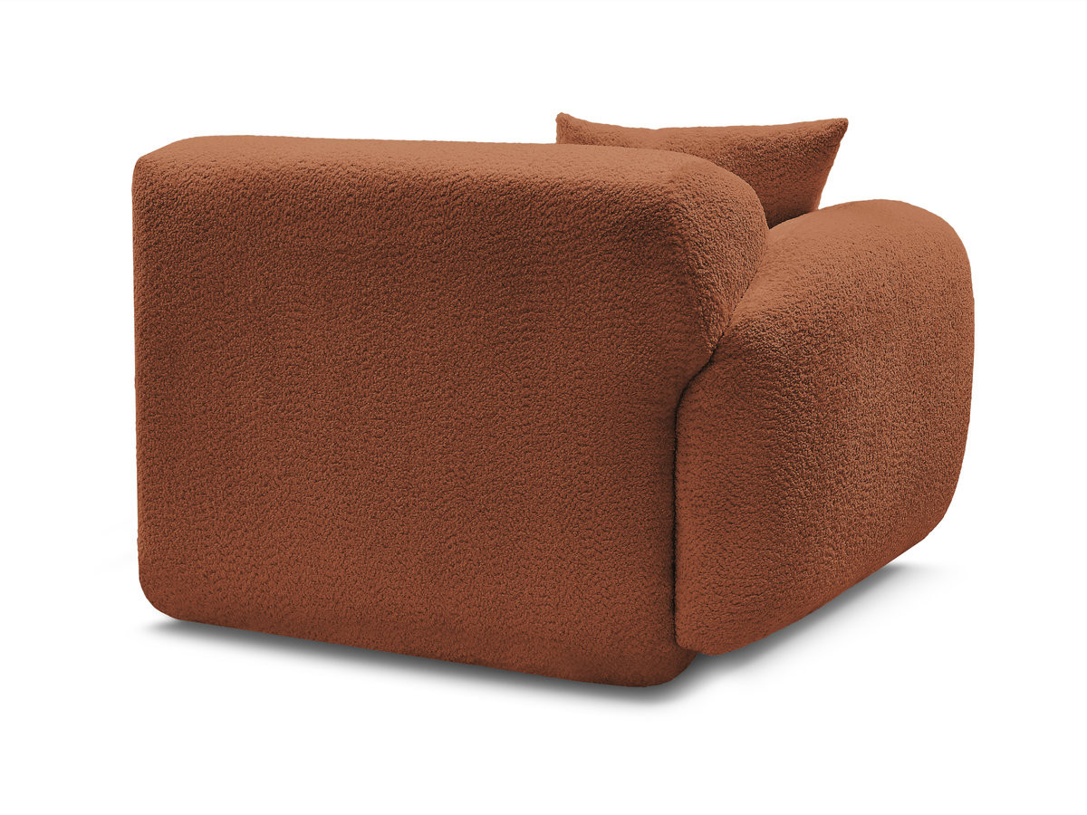 Chauffeuse 1 place avec accoudoir pour canapé modulable ANDA tissu chenille