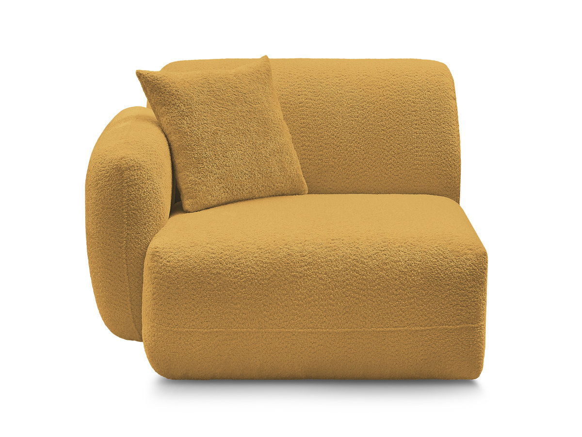 Chauffeuse 1 place avec accoudoir pour canapé modulable ANDA tissu chenille