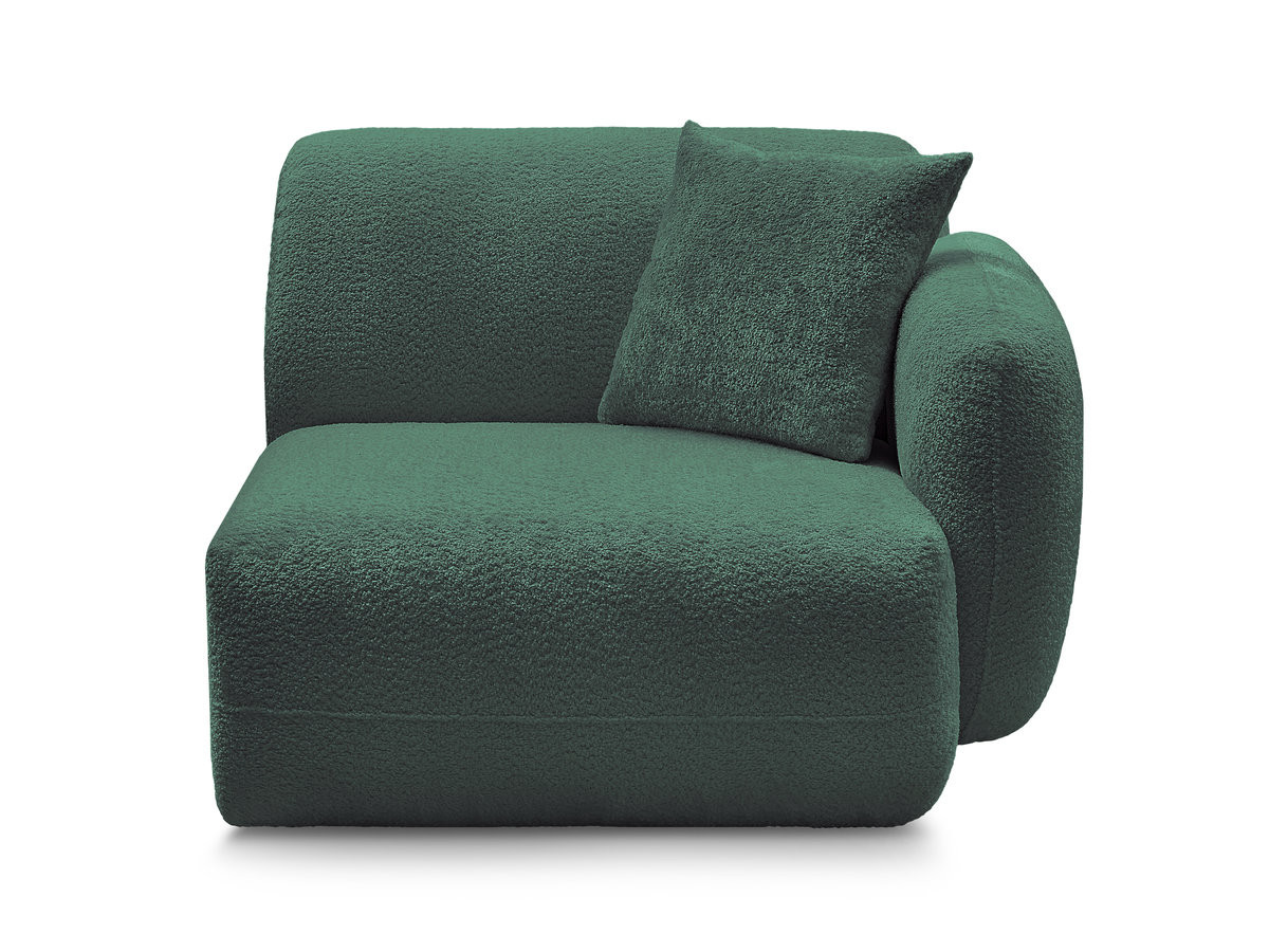 Chauffeuse 1 place avec accoudoir pour canapé modulable ANDA tissu chenille