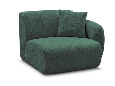 Chauffeuse 1 place avec accoudoir pour canapé modulable ANDA tissu chenille