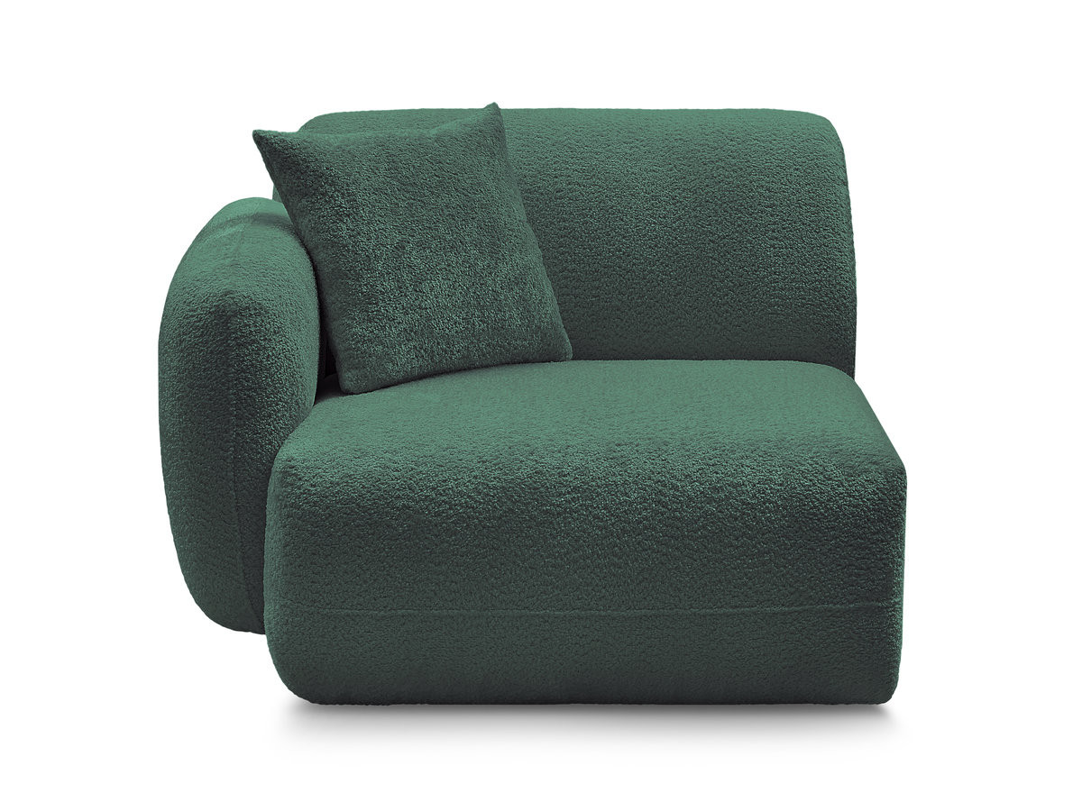 Chauffeuse 1 place avec accoudoir pour canapé modulable ANDA tissu chenille