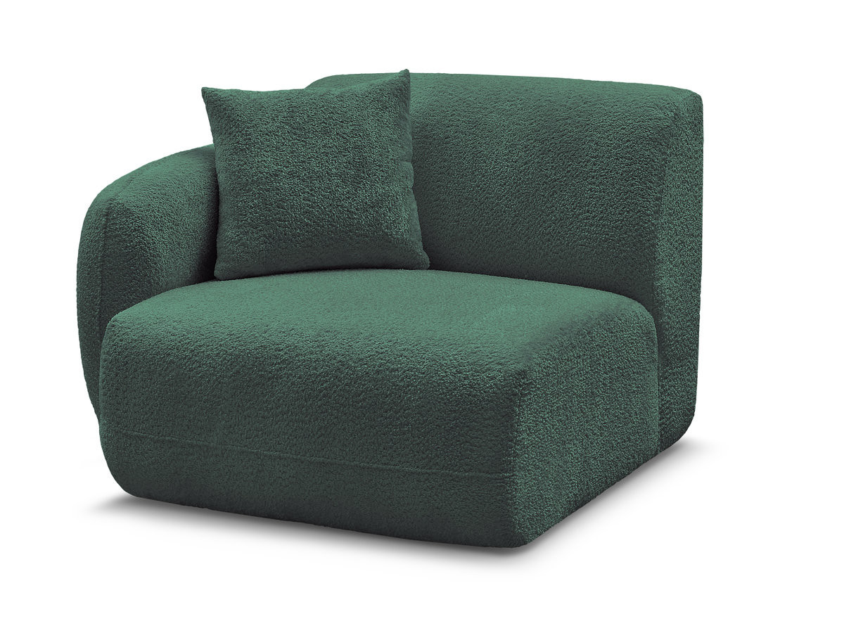 Chauffeuse 1 place avec accoudoir pour canapé modulable ANDA tissu chenille