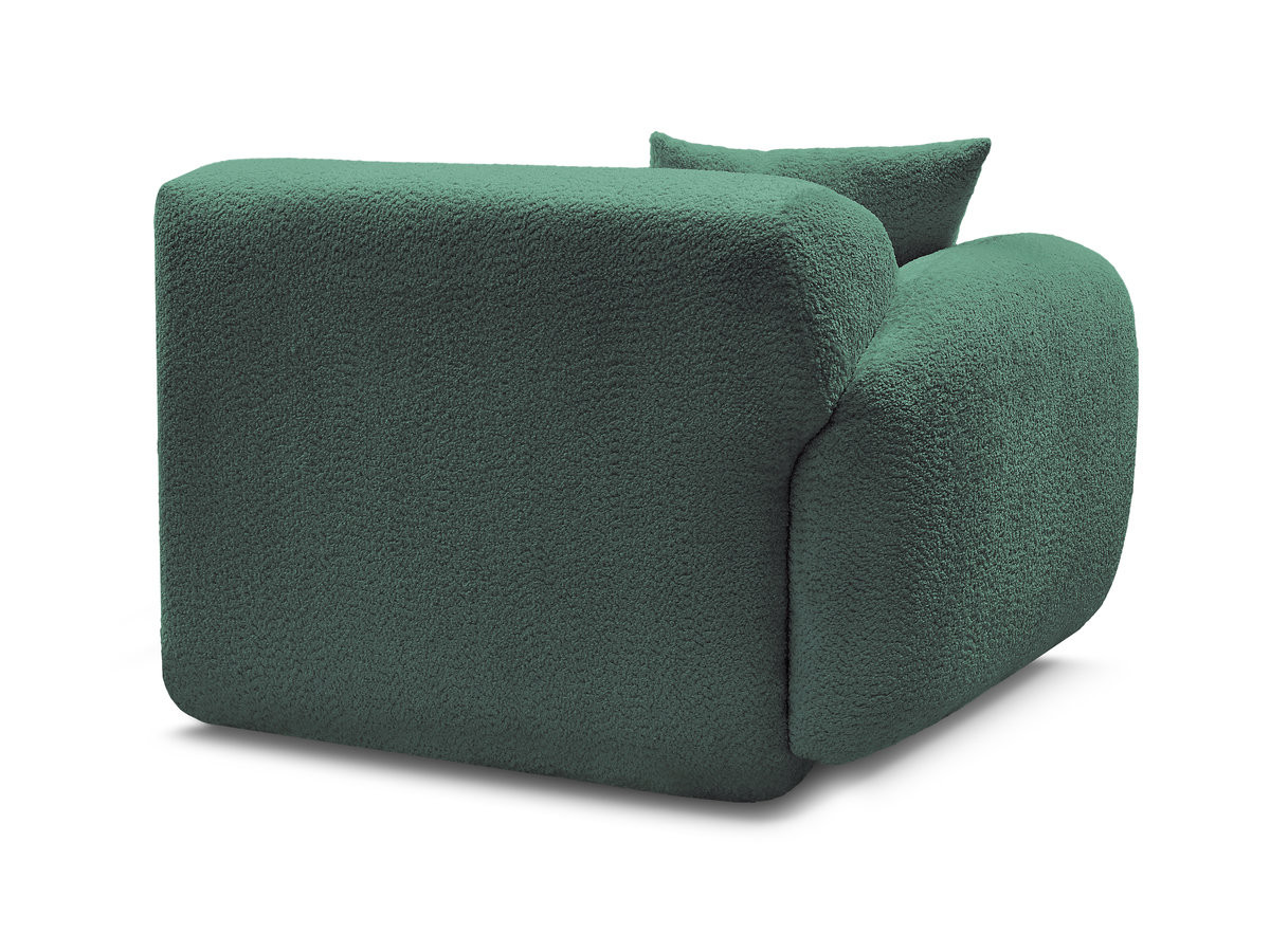 Chauffeuse 1 place avec accoudoir pour canapé modulable ANDA tissu chenille