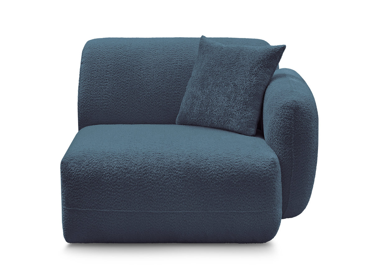 Chauffeuse 1 place avec accoudoir pour canapé modulable ANDA tissu chenille