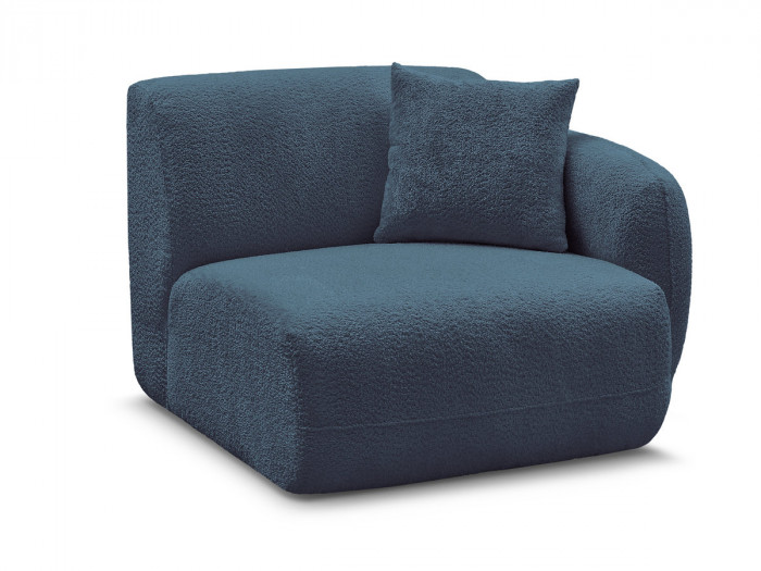 Chauffeuse 1 place avec accoudoir pour canapé modulable ANDA tissu chenille