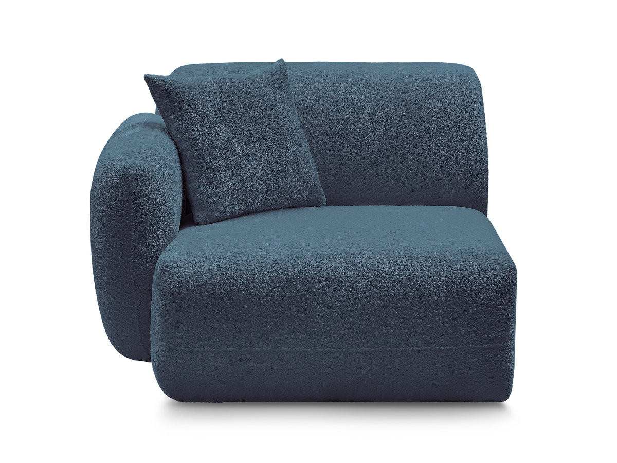 Chauffeuse 1 place avec accoudoir pour canapé modulable ANDA tissu chenille