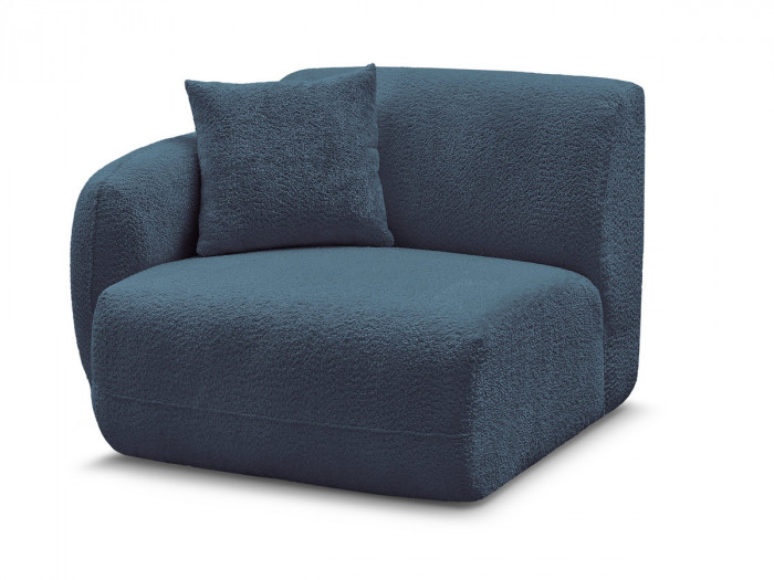 Chauffeuse 1 place avec accoudoir pour canapé modulable ANDA tissu chenille