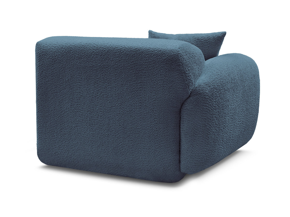 Chauffeuse 1 place avec accoudoir pour canapé modulable ANDA tissu chenille