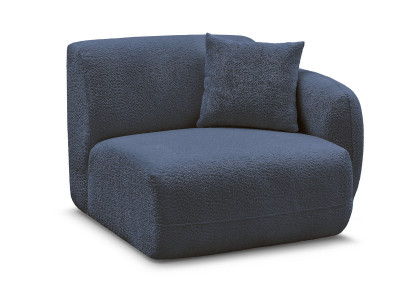 Chauffeuse 1 place avec accoudoir pour canapé modulable ANDA tissu chenille