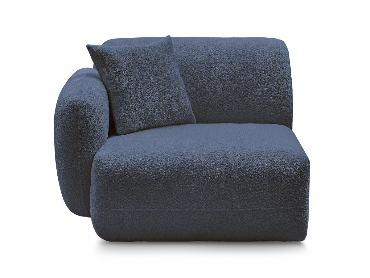 Chauffeuse 1 place avec accoudoir pour canapé modulable ANDA tissu chenille