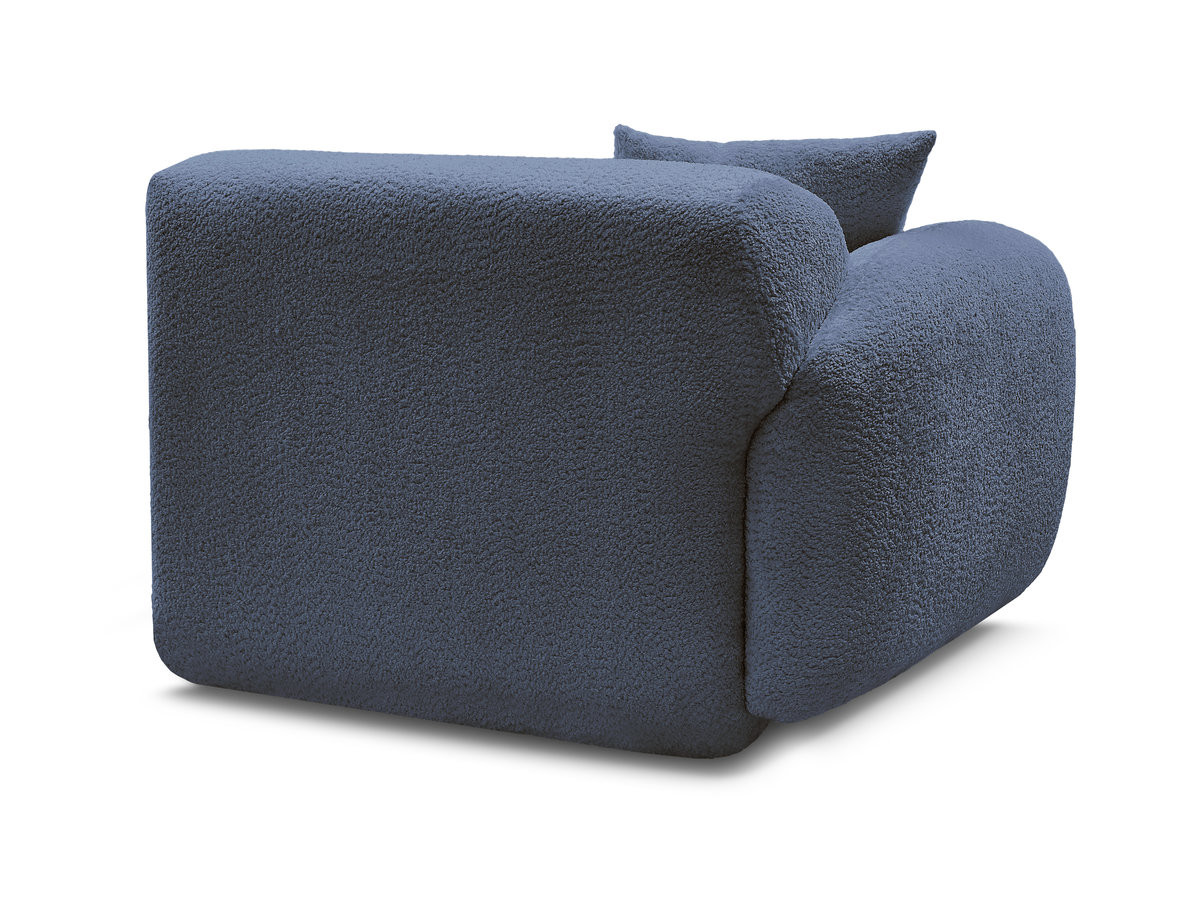 Chauffeuse 1 place avec accoudoir pour canapé modulable ANDA tissu chenille