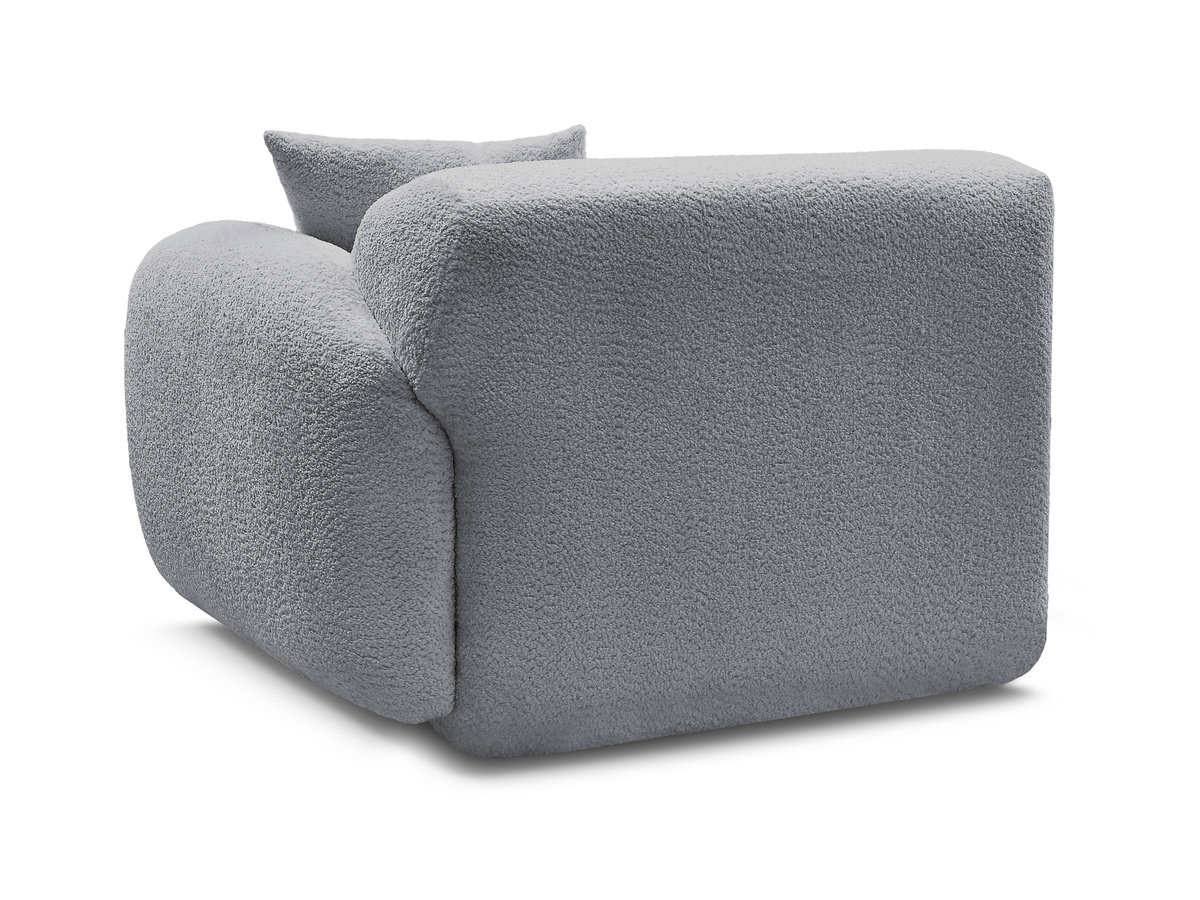 Chauffeuse 1 place avec accoudoir pour canapé modulable ANDA tissu chenille