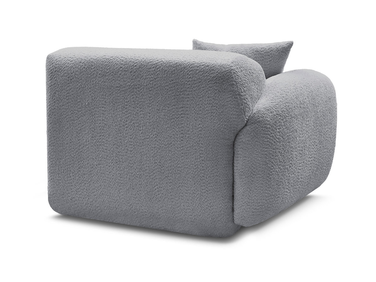 Chauffeuse 1 place avec accoudoir pour canapé modulable ANDA tissu chenille