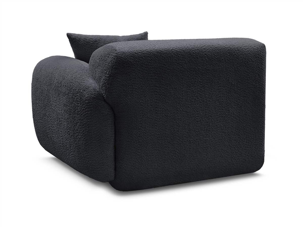 Chauffeuse 1 place avec accoudoir pour canapé modulable ANDA tissu chenille