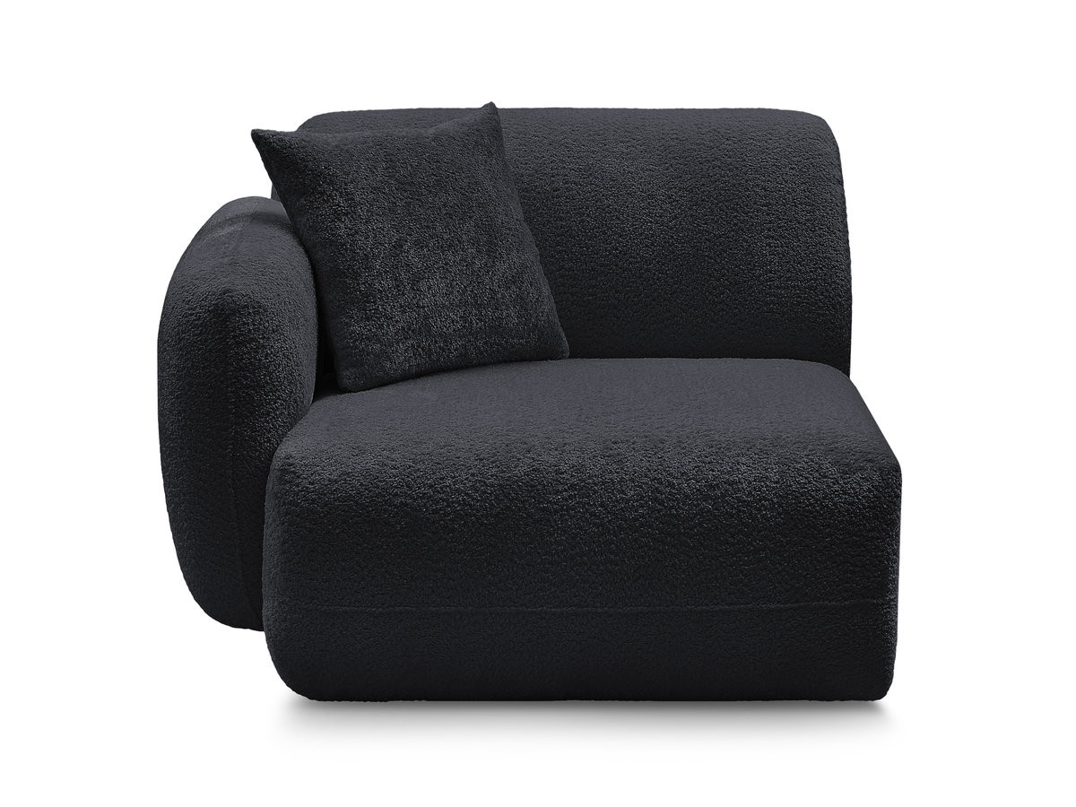 Chauffeuse 1 place avec accoudoir pour canapé modulable ANDA tissu chenille