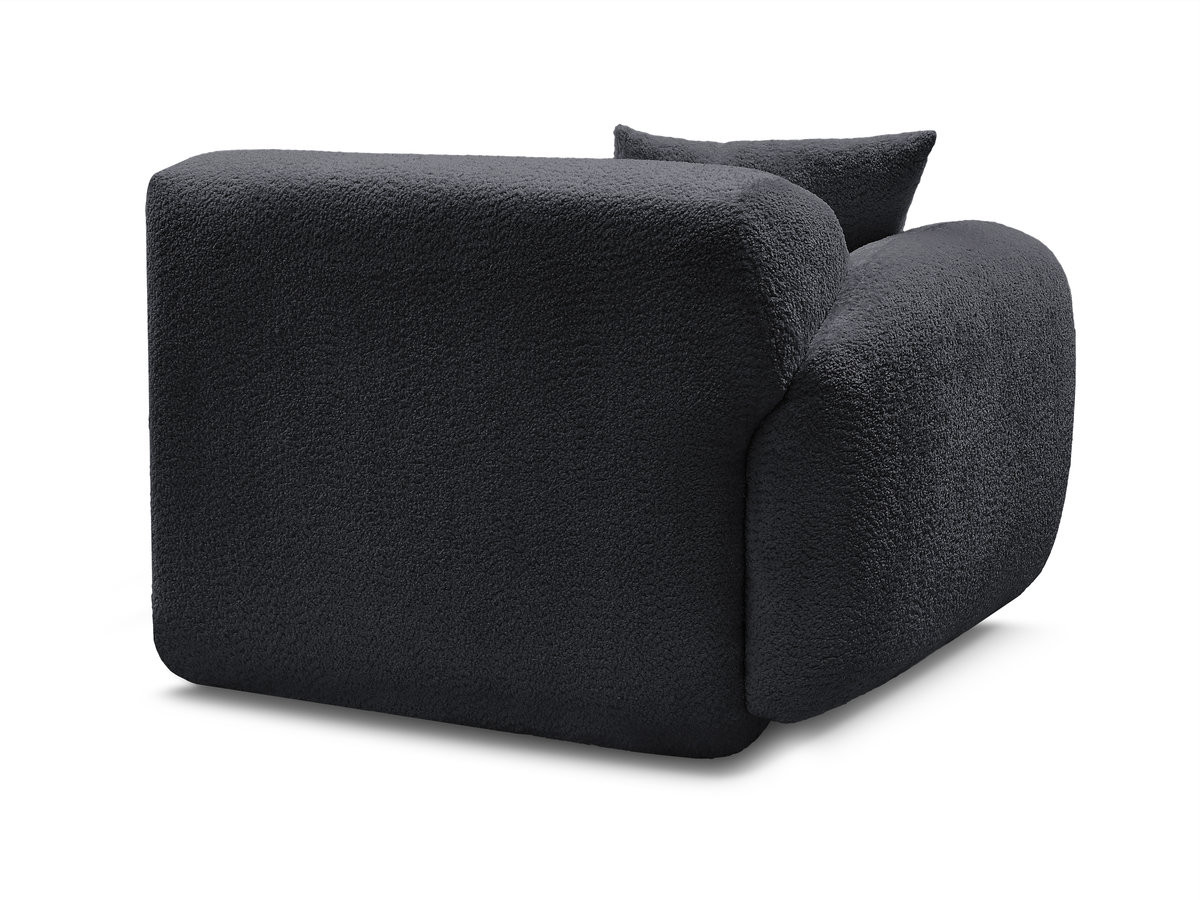 Chauffeuse 1 place avec accoudoir pour canapé modulable ANDA tissu chenille