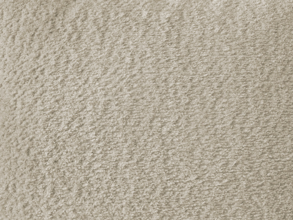 Canapé d'angle convertible coffre grande méridienne MONTAIGNE tissu bouclette avec pouf