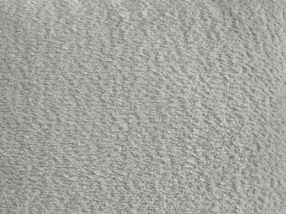 Canapé d'angle convertible coffre grande méridienne MONTAIGNE tissu bouclette avec pouf