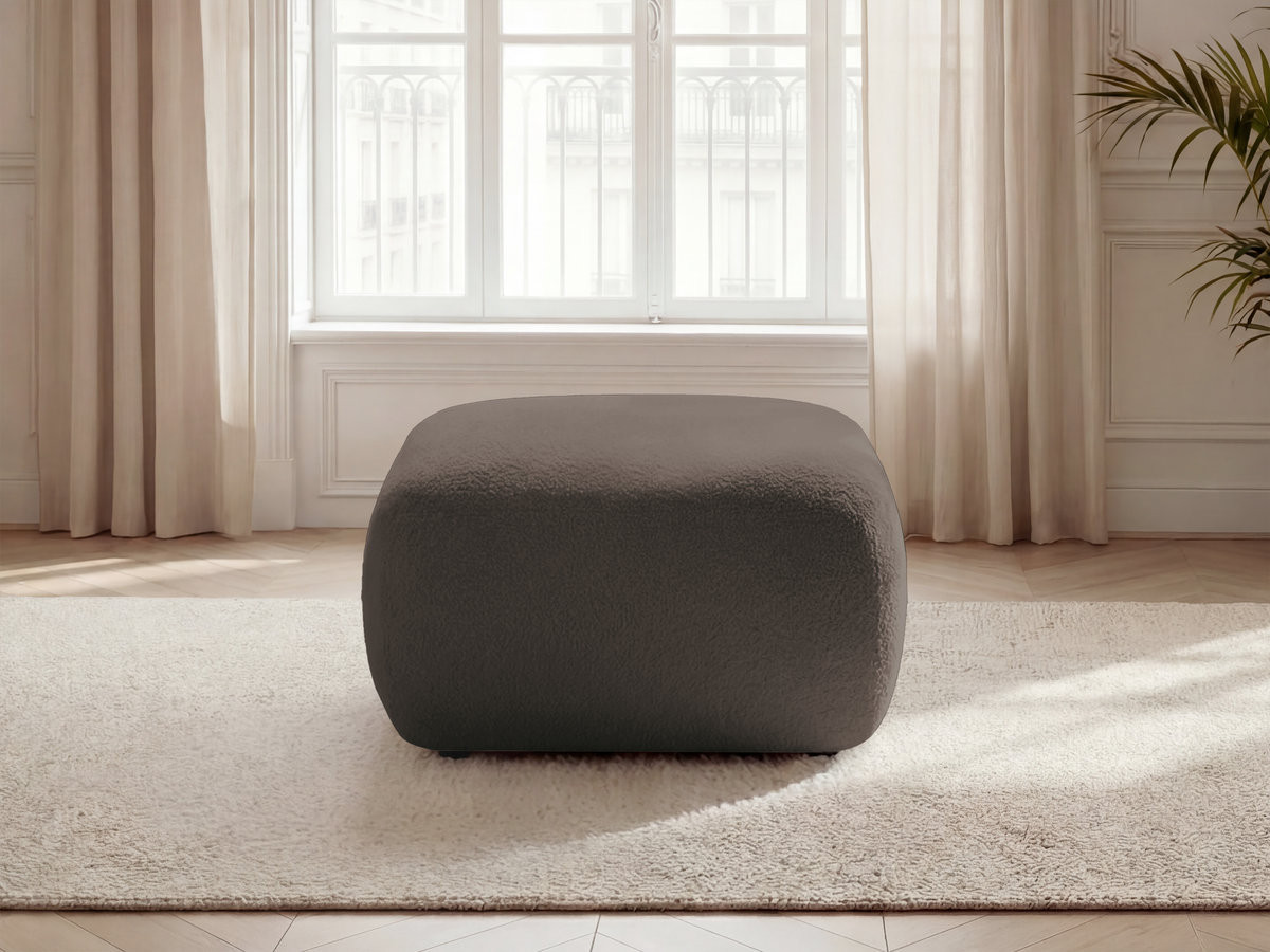 Pouf MONTAIGNE tissu bouclette