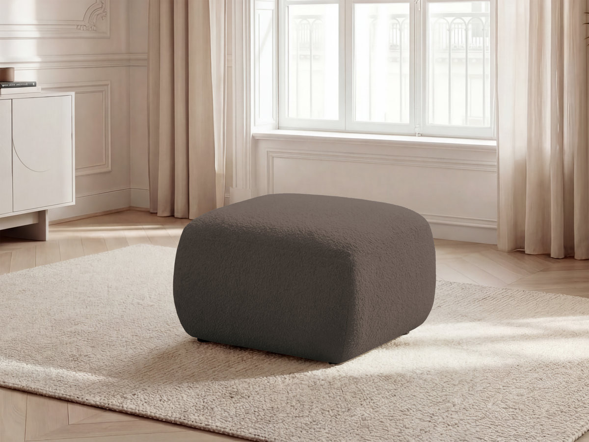 Pouf MONTAIGNE tissu bouclette