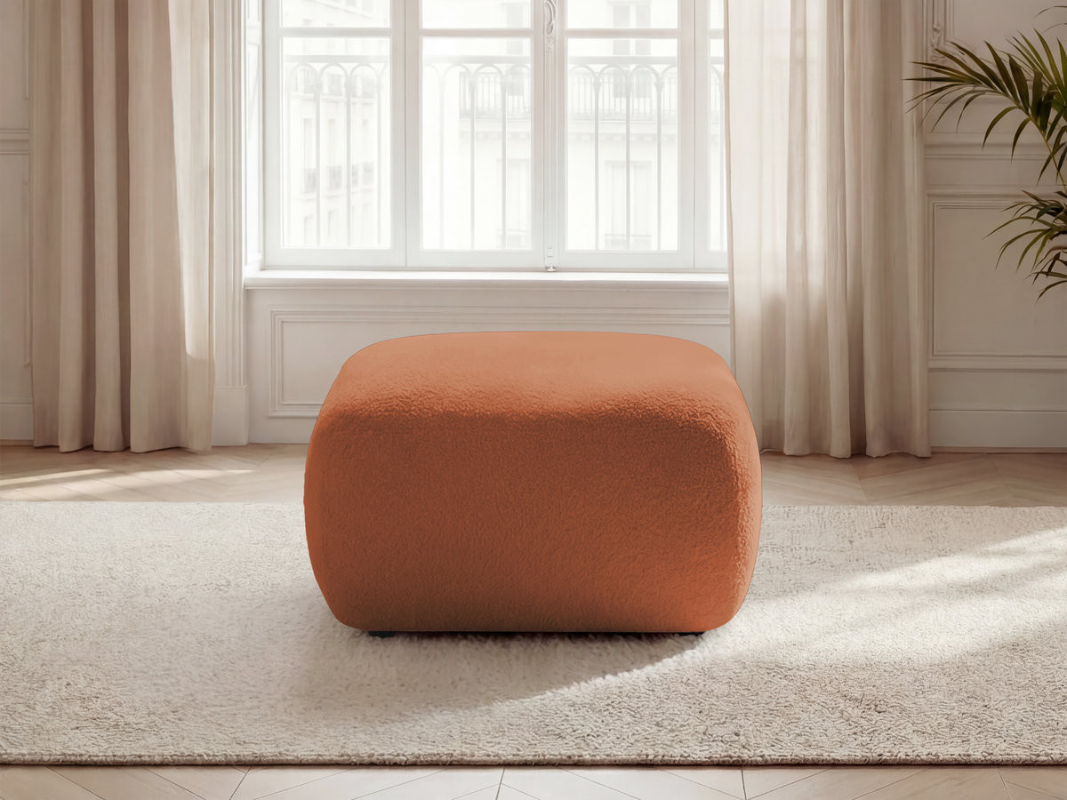 Pouf MONTAIGNE tissu bouclette