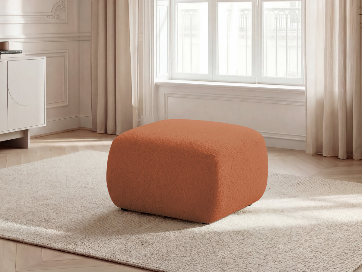 Pouf MONTAIGNE tissu bouclette