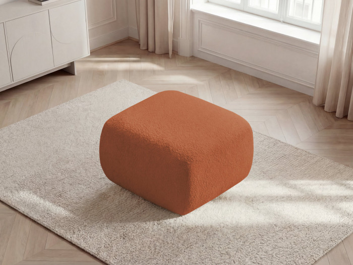 Pouf MONTAIGNE tissu bouclette