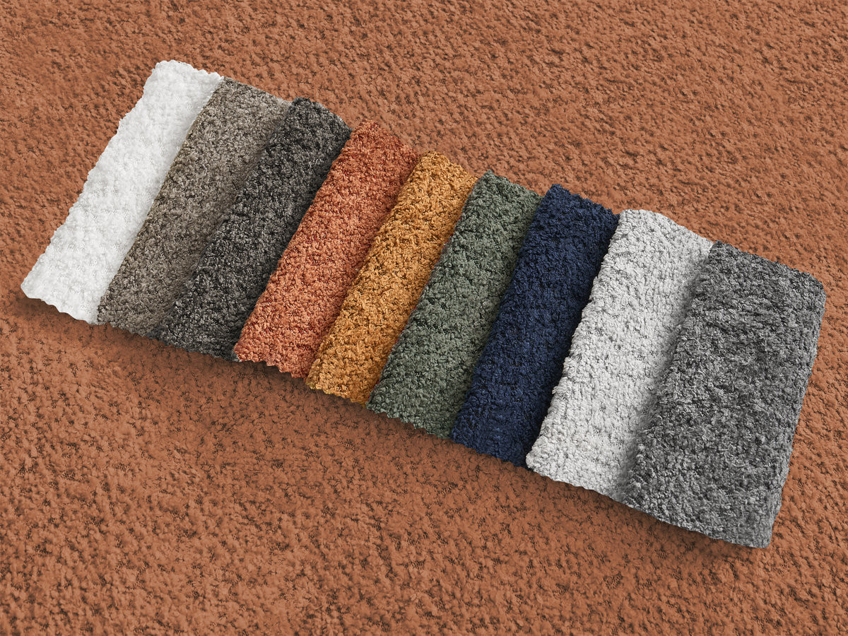 Pouf MONTAIGNE bouclette orange — vue 5