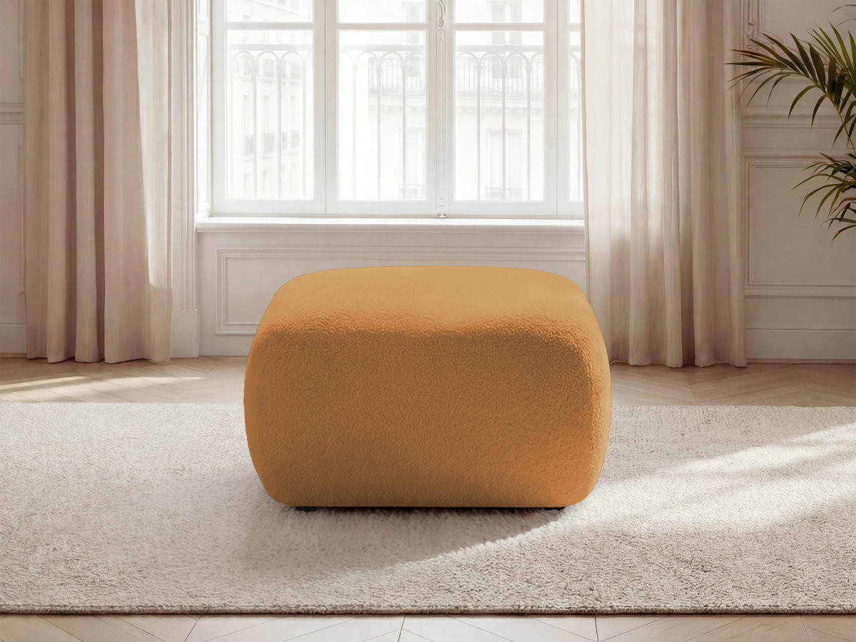 Pouf MONTAIGNE tissu bouclette
