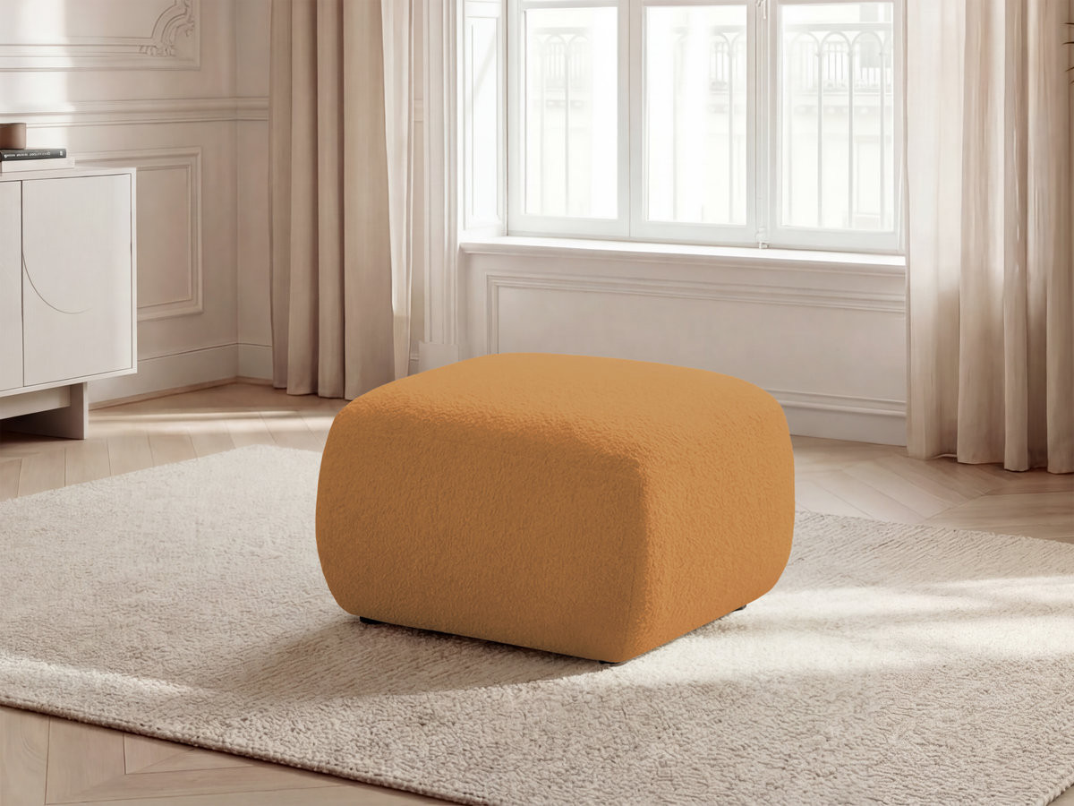 Pouf MONTAIGNE bouclette jaune — vue 4
