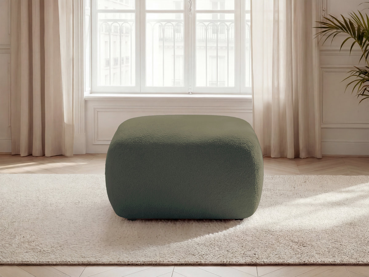 Pouf MONTAIGNE tissu bouclette
